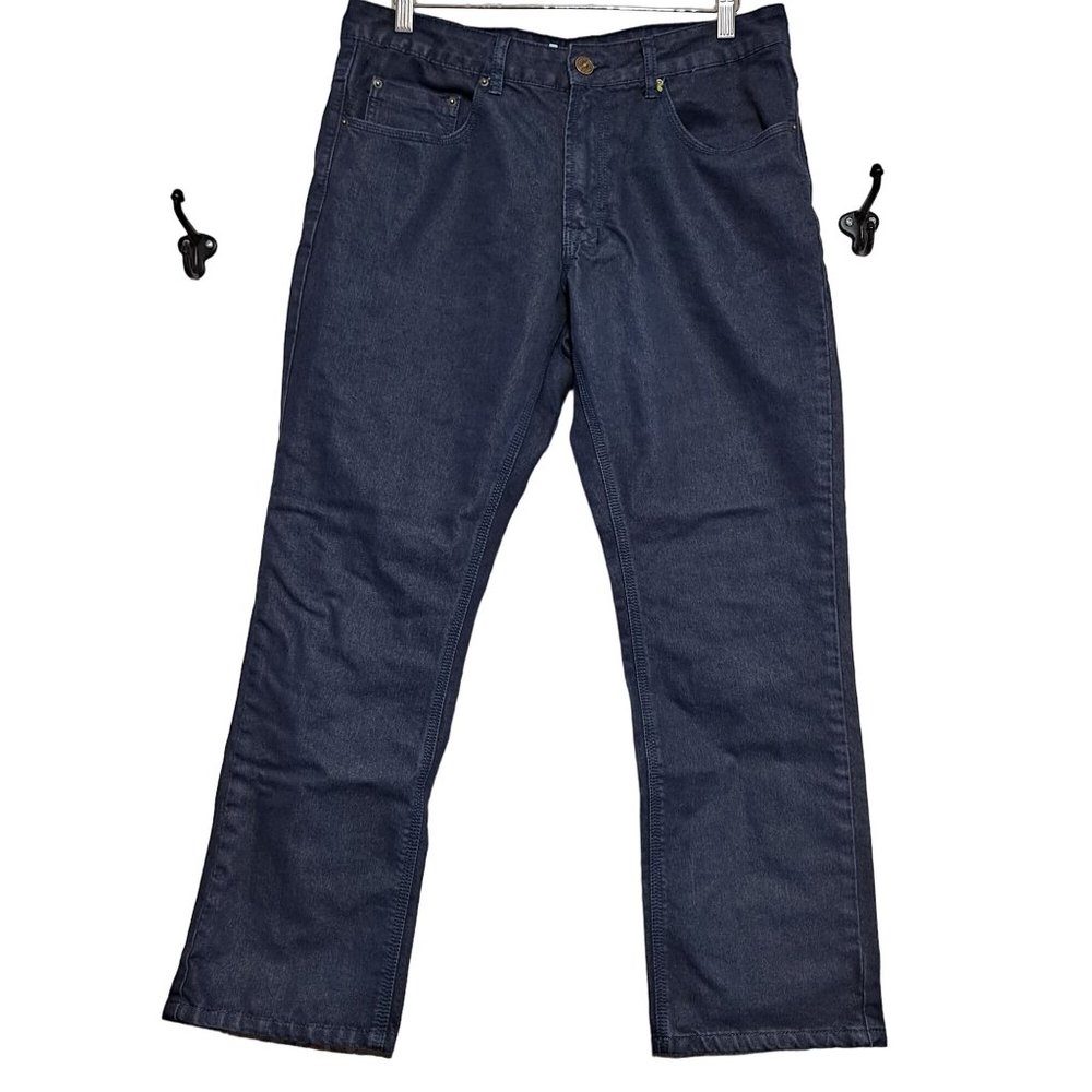 Bulletprufe Denim Jean Men Dark Wash Straight Leg 34 x 30 North Carolina Stretch